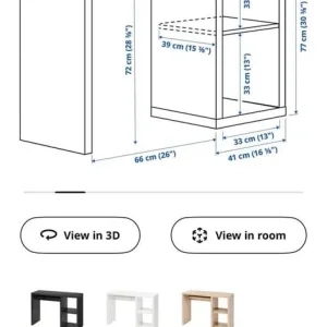 White Ikea Kallax Desk (with drawers) - Image 6
