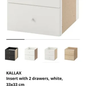 White Ikea Kallax Desk (with drawers) - Image 8