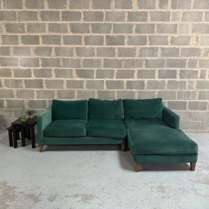 Izzy Chaise Sofa – Jade Smart Cotton - Image 3