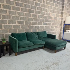 Izzy Chaise Sofa – Jade Smart Cotton - Image 5