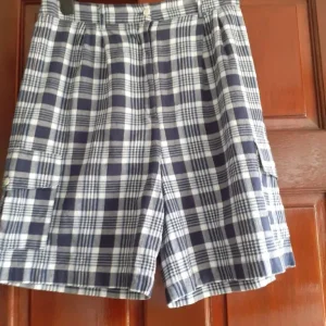 Size 12 blue check shorts - Image 2