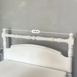 Wooden bed (painted white) - Image 7