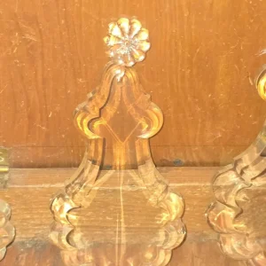 Vintage French cut crystal bell pendants - Image 2