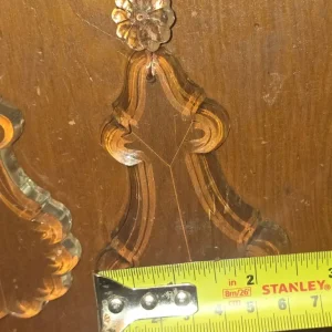 Vintage French cut crystal bell pendants - Image 6