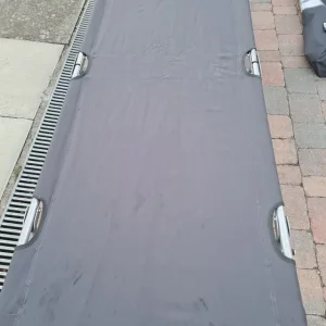 Camping bed with bag