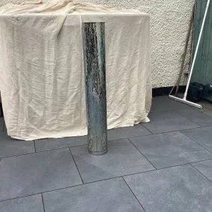 Silver floor lamp