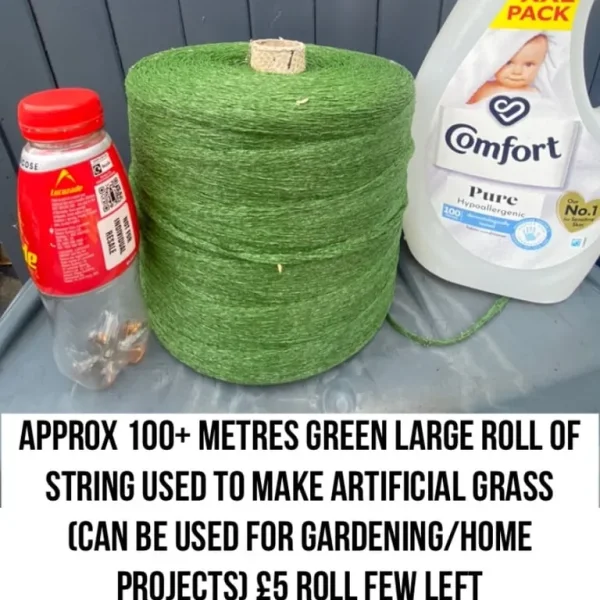 100+ metres green string for making artificial grass