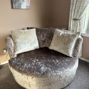 2 swivel cuddle chairs from DFS