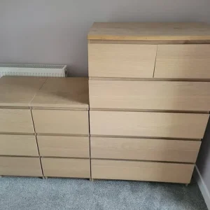 Bedside Cabinet and Tallboy Drawer