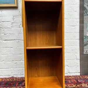 Teak Finish Slim Bookcase - Image 2