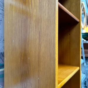 Teak Finish Slim Bookcase - Image 4