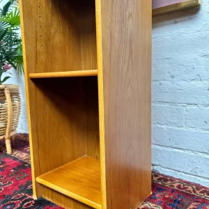 Teak Finish Slim Bookcase - Image 6