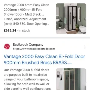 Bi-Fold Shower Doors - Image 2