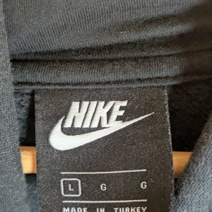 Nike Black Hoodie with Swoosh Logo Tape, Men's Size Large - Image 3