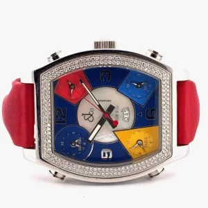 Jacob & Co 5 Time Zone Quasar Chronograph 3.25ct Diamond Watch