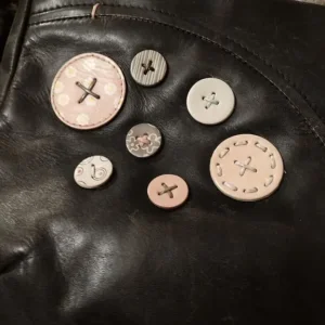 Radley black leather handbag with stitched detail - Image 2