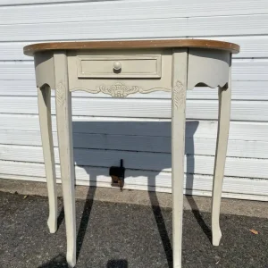 Vintage Cream Console Table with Drawer - Image 4