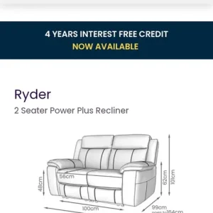 2 matching grey reclining sofas - Image 4