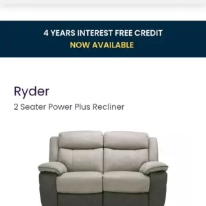 2 matching grey reclining sofas - Image 5