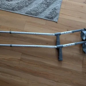 Coopers Elbow Double Adjustable Crutches PVC Handle Adult - Image 2