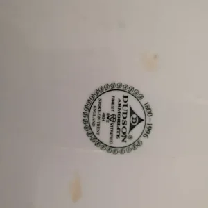 2 Vintage Dudson White Blue Willow Large Heavy Platter 17" Oriental Design