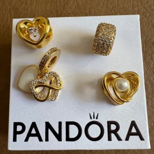 Pandora ALE Gold Plated S925 4Pc Charms