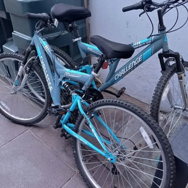 Two Challenge suspension bikes