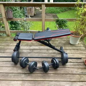 Weight Bench, Weights and Barbell Set - Image 3