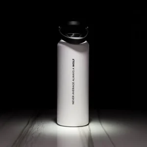 Wolfpak 40oz Arctic White Flask with 2 Straws - Image 3