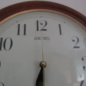 Seiko Wall Clock with Wooden Frame - Image 2