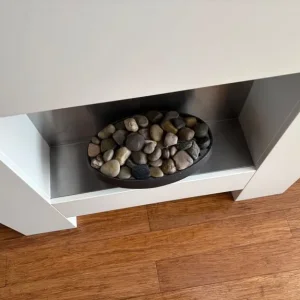 Adam Cubist Electric Fireplace Suite - Satin White - Image 7