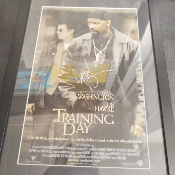 Denzel Washington Training Day Autograph A3 Poster