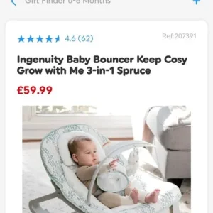 Ingenuity vibrating rocking bouncing chair