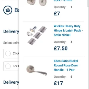 Eden Satin Nickel Door Handles and Hinges - Image 4