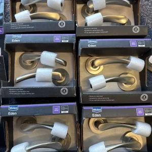 Eden Satin Nickel Door Handles and Hinges
