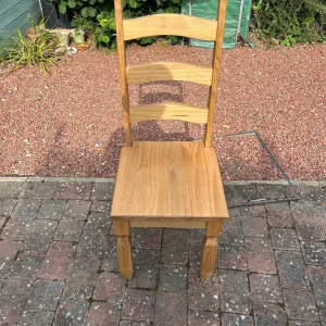 Wooden dining table with six chairs - Image 3