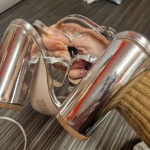 New Asos silver heels 3-piece set - Image 4