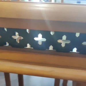 Rectangular pine dining table and 5 chairs - Image 2