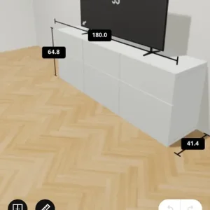 IKEA BESTÅ TV Stand unit cabinet white - Image 2