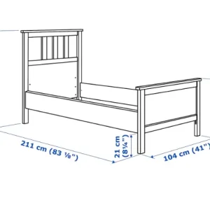 IKEA Hemnes single bed with mattress and slats - Image 7