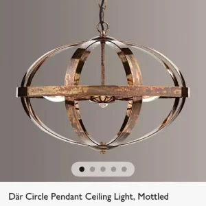 John Lewis ‘Dar’ Mottled Copper Ceiling Light - Image 2