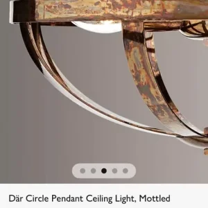 John Lewis ‘Dar’ Mottled Copper Ceiling Light - Image 3