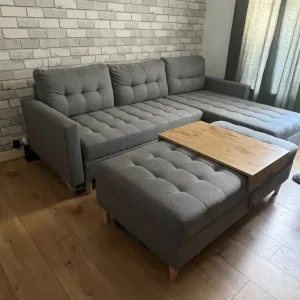 Grey 3 seater sofa - Image 2