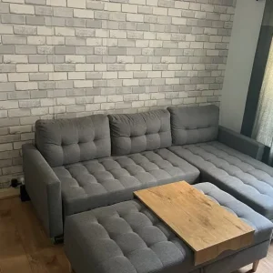 Grey 3 seater sofa - Image 3