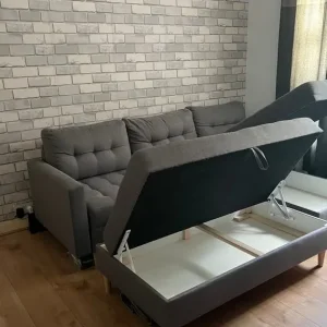 Grey 3 seater sofa - Image 6