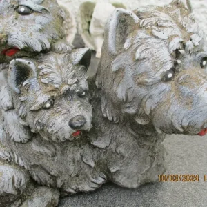 stone garden dog ornament