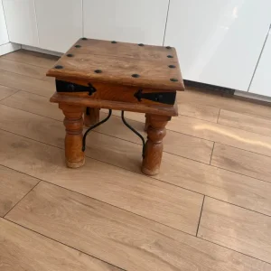 Rustic Teak Side Table - Image 3