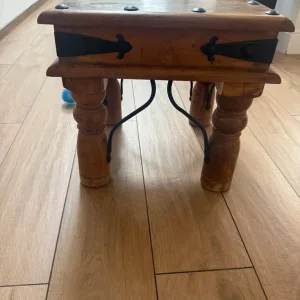 Rustic Teak Side Table - Image 6