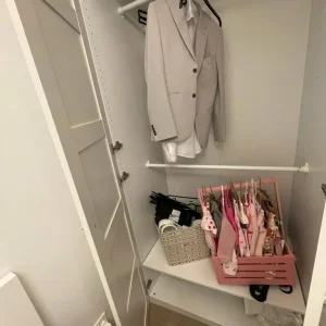 Modern White Wardrobe with Hanging Rail and Adjustable Shelves - Image 7