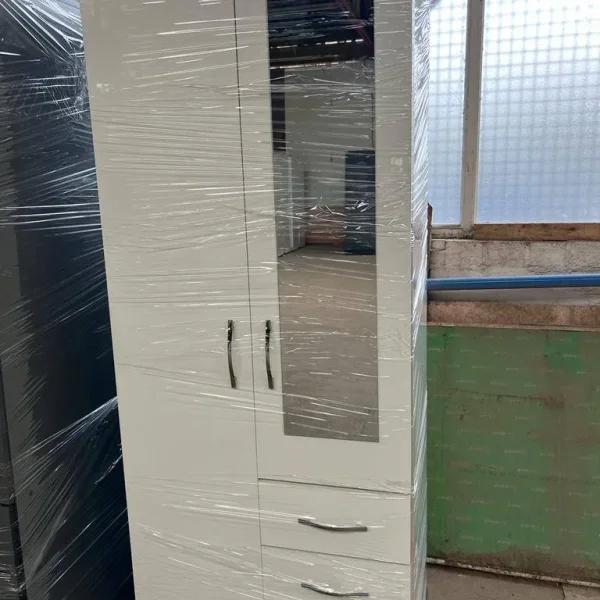 2 Door Wardrobe – Black, White, Wenge, Grey or Walnut